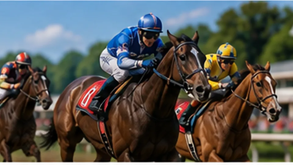 Horse racing action used to illustrate Alberta's western and equestrian culture