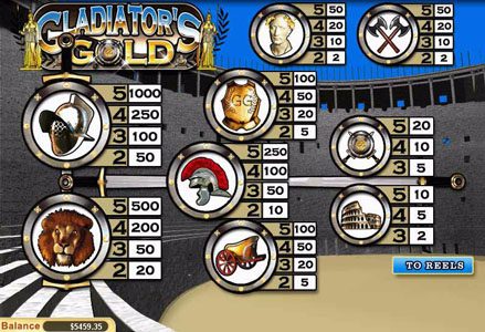 Gladiator's Gold game screenshot 2