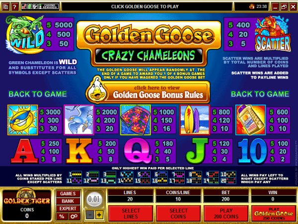 Golden Goose: Crazy Chameleons game screenshot 2