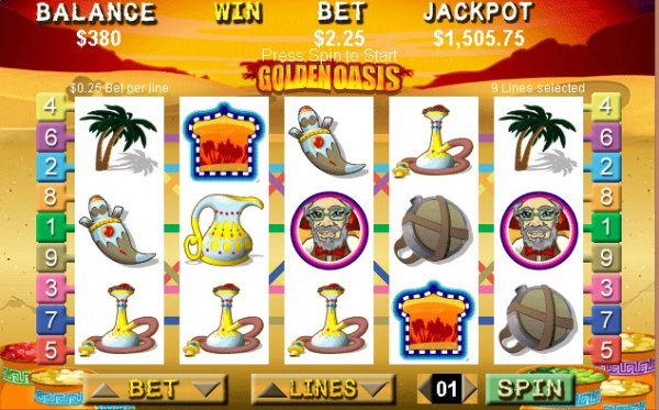 Golden Oasis game screenshot 1