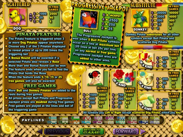 Jackpot Piñatas game screenshot 2