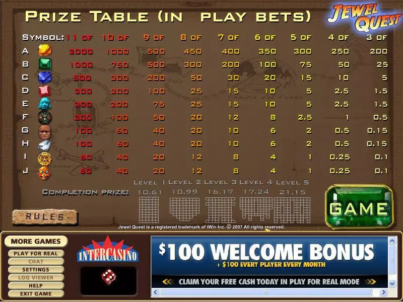 Jewel Quest game screenshot 1
